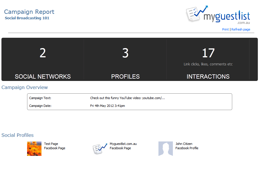 social-campaign-report